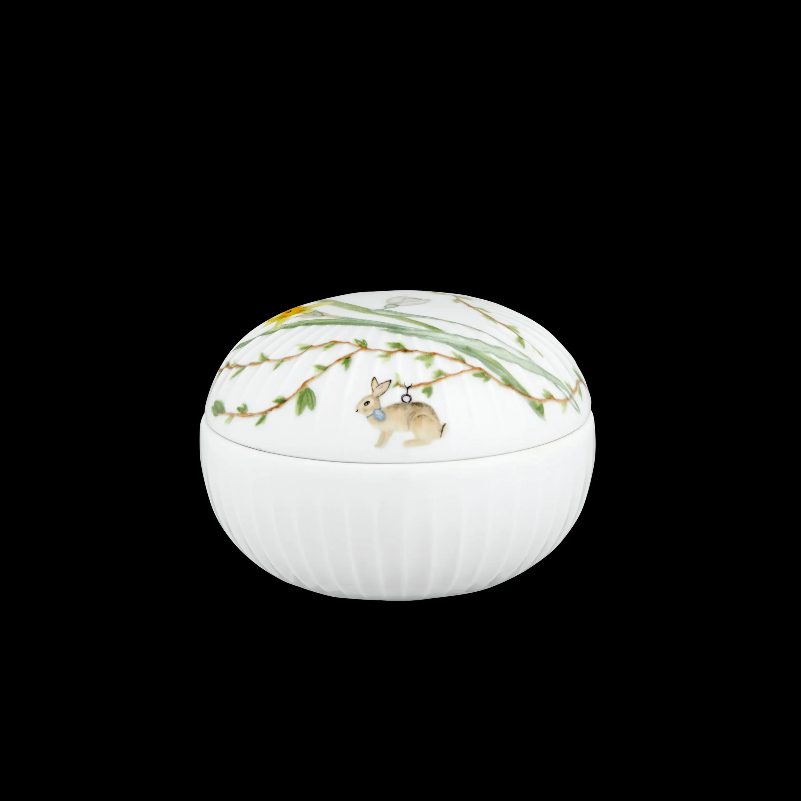 Outlet Kähler Hammershøi Spring Bonbonniere Ø12 cm hvid m. deko