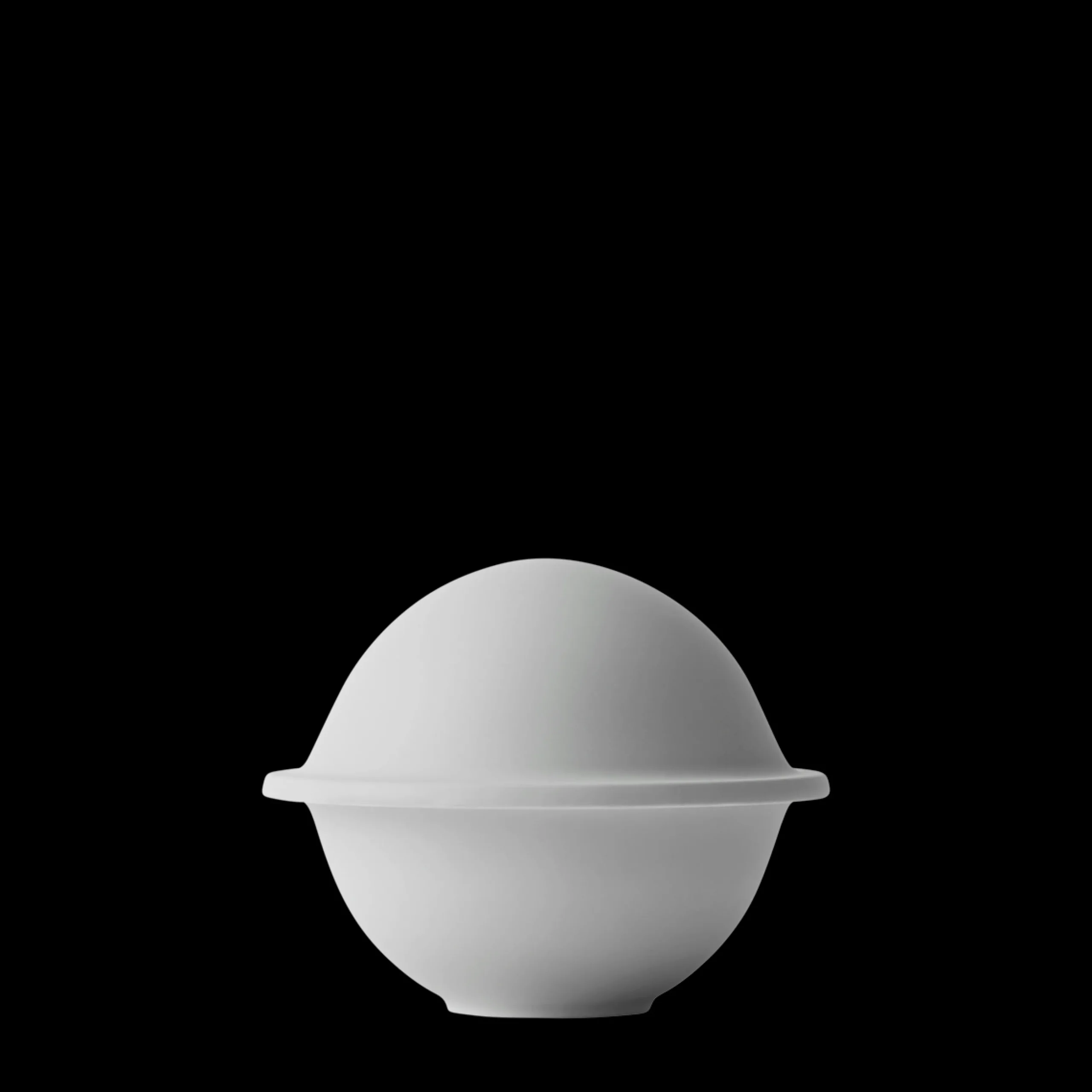 Lyngby Porcelæn Chapeau Bonbonniere Ø16 cm lys grå porcelæn