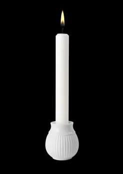 Outlet Lyngby Porcelæn Kronelysestage H7 cm i hvid | Køb her