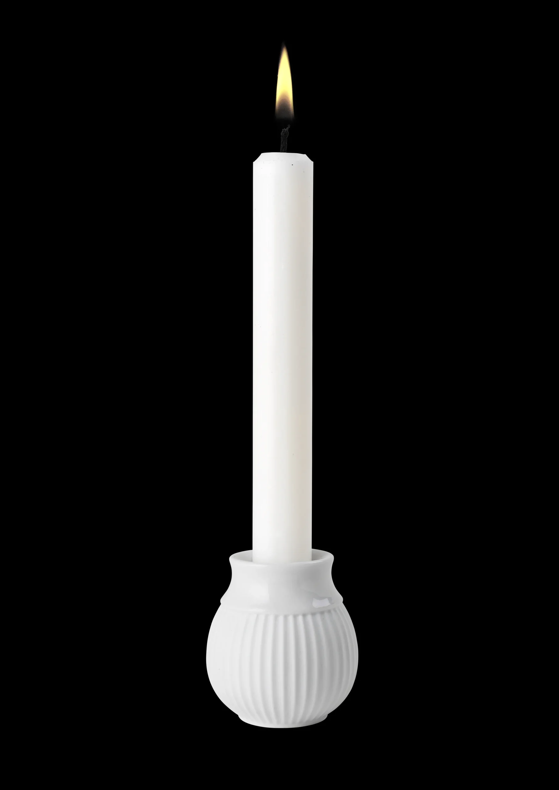 Outlet Lyngby Porcelæn Kronelysestage H7 cm i hvid | Køb her