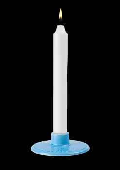 Outlet Lyngby Porcelæn Kronelysestage H3 cm i blå | Køb her