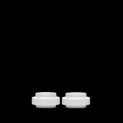 Clearance Lyngby Porcelæn Lyngby Fyrfadsstage Ø6.5 cm hvid 2 stk.