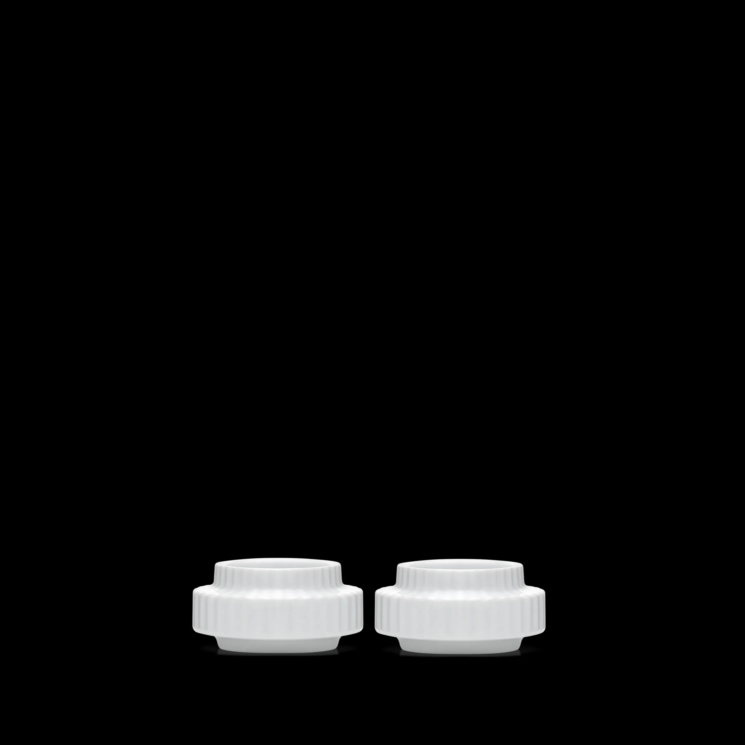 Clearance Lyngby Porcelæn Lyngby Fyrfadsstage Ø6.5 cm hvid 2 stk.