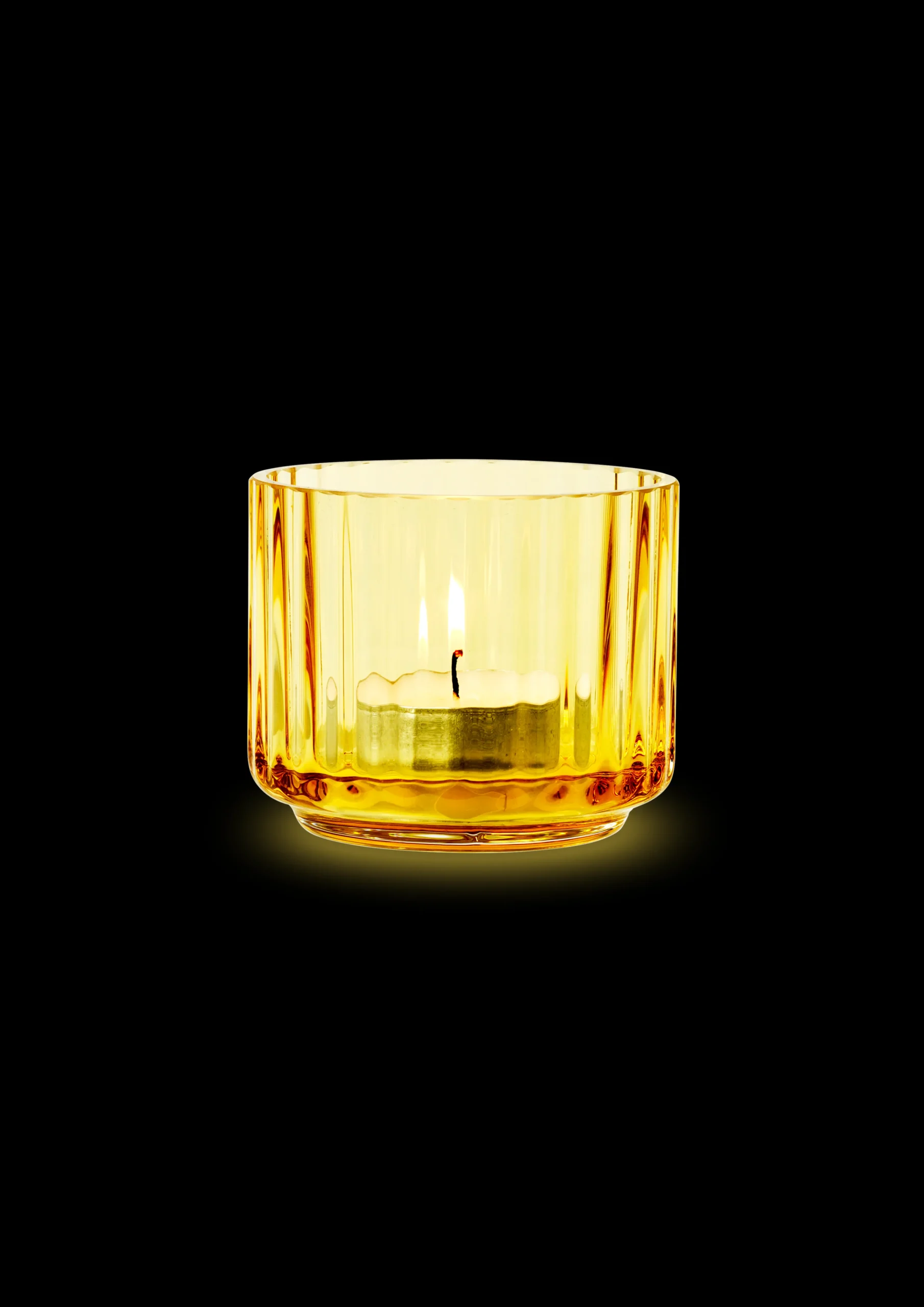 New Lyngby Porcelæn Lyngby Fyrfadsstage Ø6.7 cm amber - Køb her