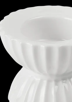Sale Lyngby Porcelæn Lyngby Tura Fyrfadsstage Ø8 cm hvid | Køb nu