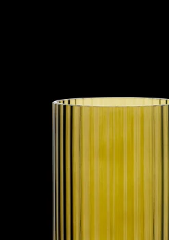 Clearance Lyngby Porcelæn Lyngby Vase H20.5 olivengrøn mundblæst glas