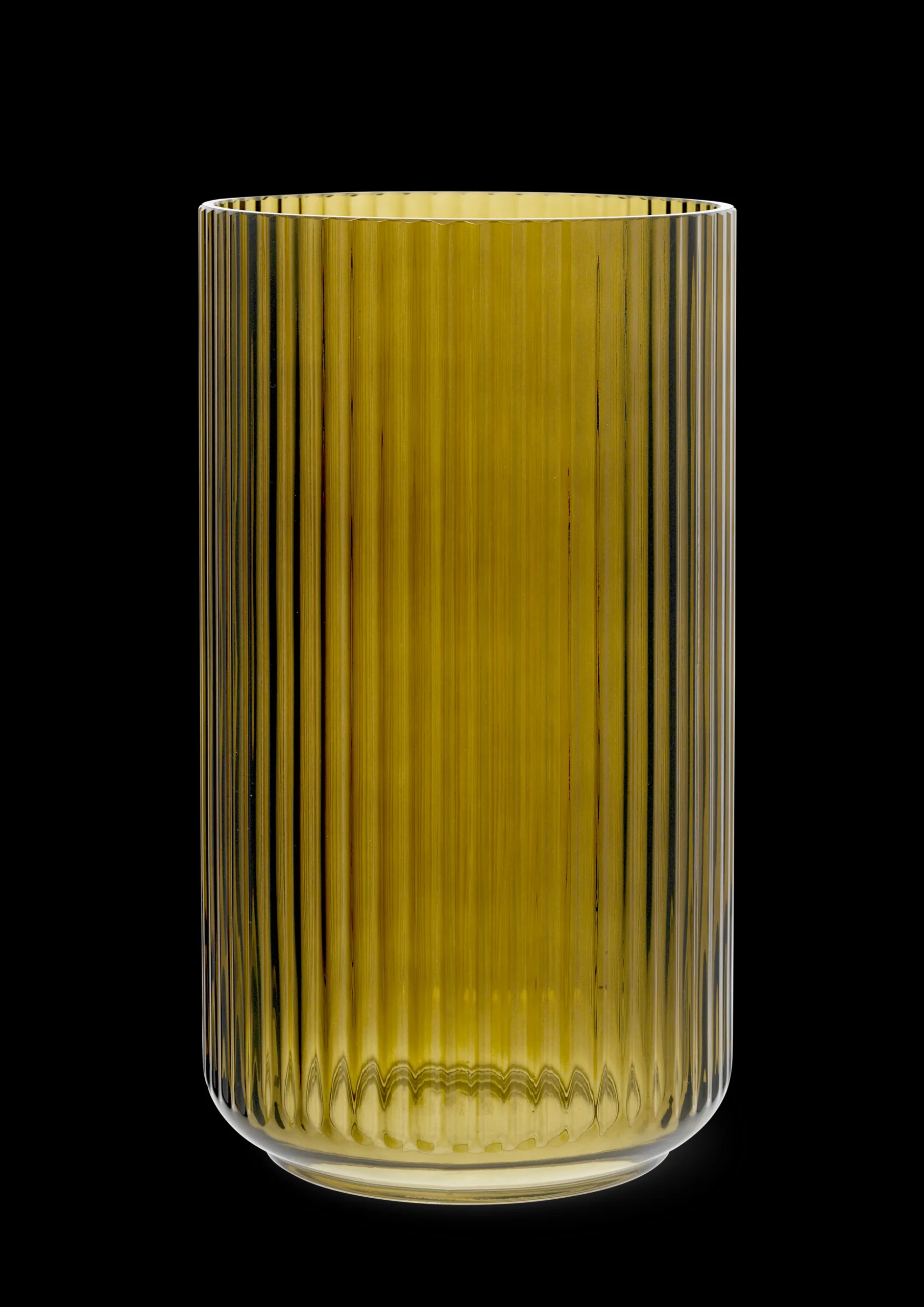 Online Lyngby Porcelæn Lyngby Vase H31 olivengrøn mundblæst glas