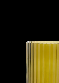 Best Lyngby Porcelæn Lyngby Vase H15.5 olivengrøn mundblæst glas