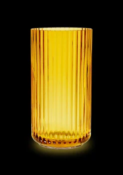 Discount Lyngby Porcelæn Lyngby Vase H20.5 amber mundblæst glas