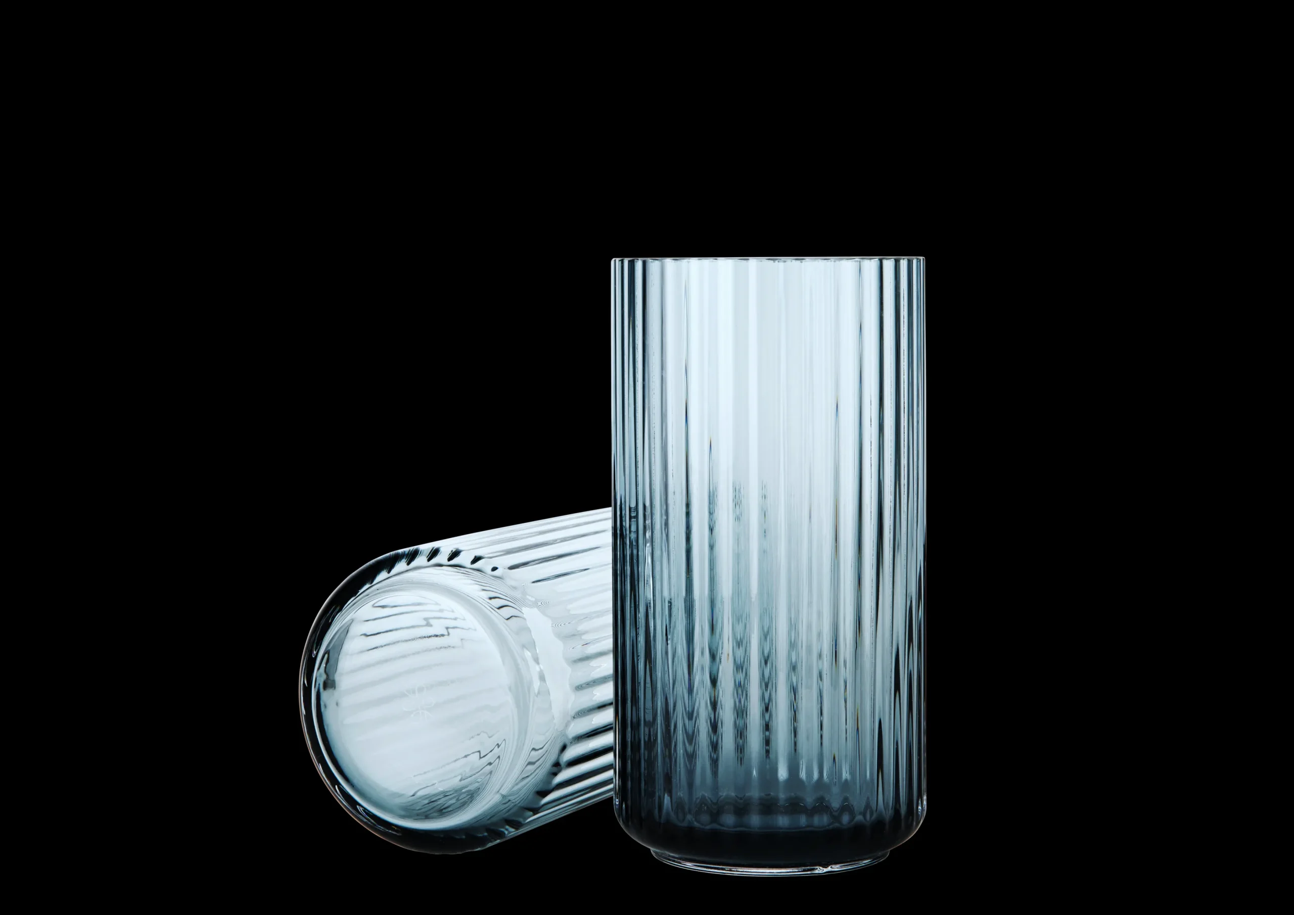 Clearance Lyngby Porcelæn Lyngby Vase midnight blue mundblæst glas