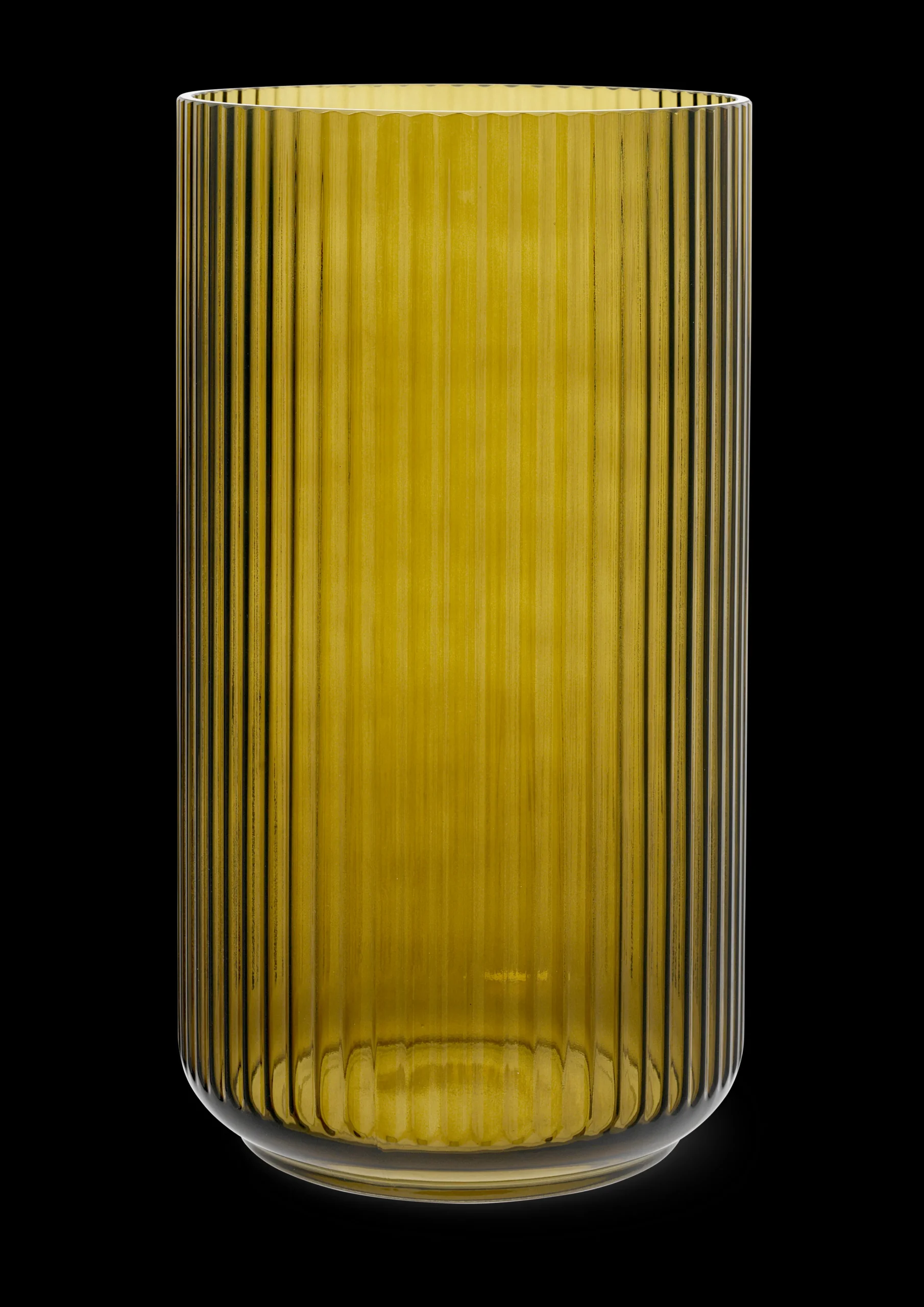 Outlet Lyngby Porcelæn Lyngby Vase H38 olivengrøn mundblæst glas