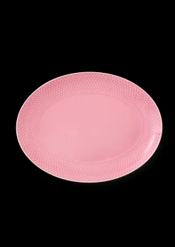 New Lyngby Porcelæn Ovalt serveringsfad 28.5x21.5 cm i rosa