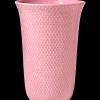 Lyngby Porcelæn Rhombe Color Vase H20 rosa porcelæn