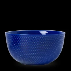 Hot Lyngby Porcelæn Rhombe Color Serveringsskål Ø22 cm mørk blå