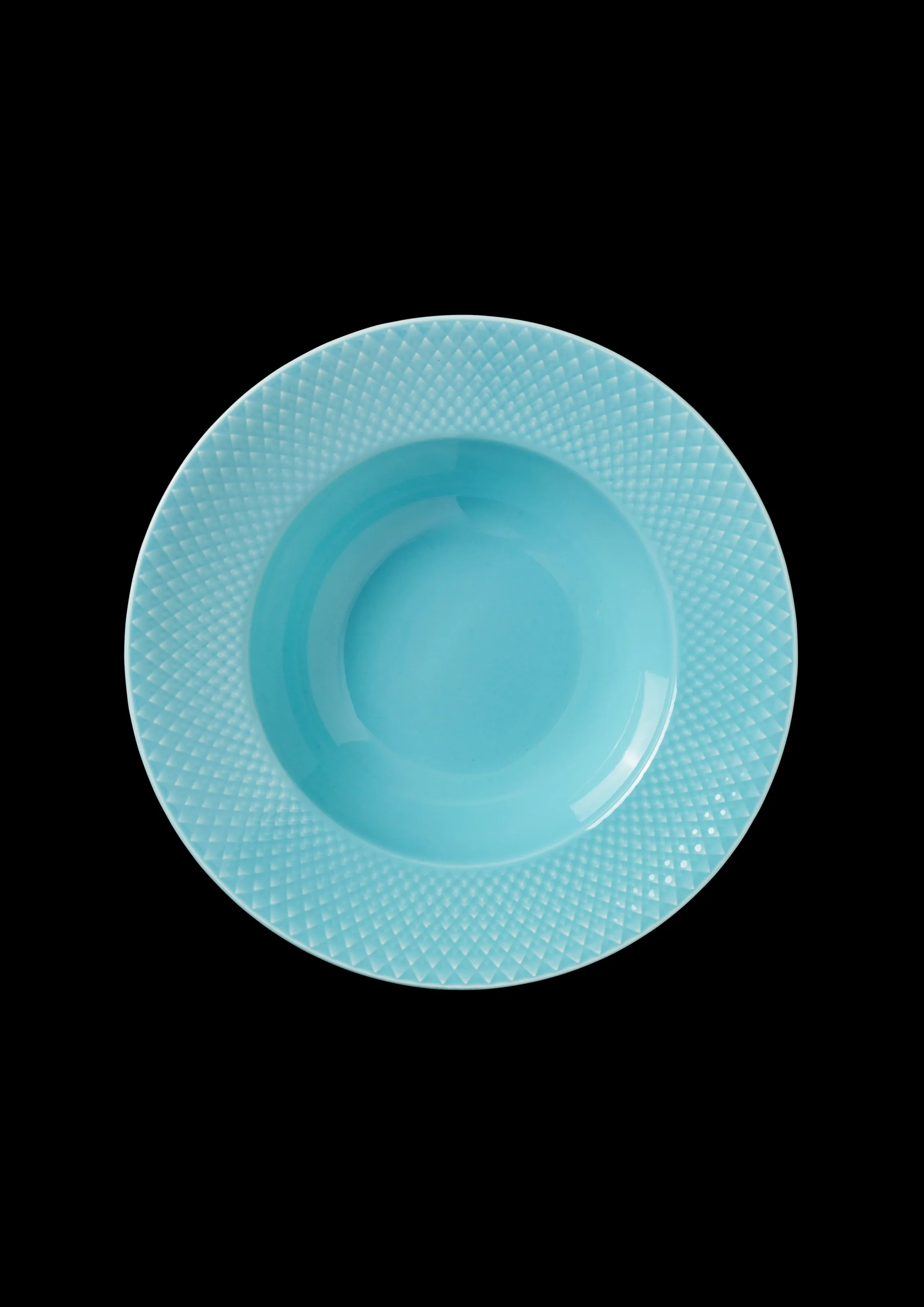 Hot Lyngby Porcelæn Rhombe Color Dyb tallerken Ø24.5 cm turkis