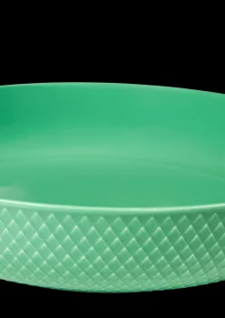 Hot Lyngby Porcelæn Rhombe Color Serveringsskål Ø28 cm grøn