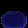 Best Lyngby Porcelæn Rhombe Color Ovalt serveringsfad mørk blå