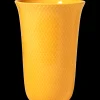 Clearance Lyngby Porcelæn Rhombe Color Vase H20 gul porcelæn | Køb her