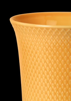 Clearance Lyngby Porcelæn Rhombe Color Vase H20 gul porcelæn | Køb her