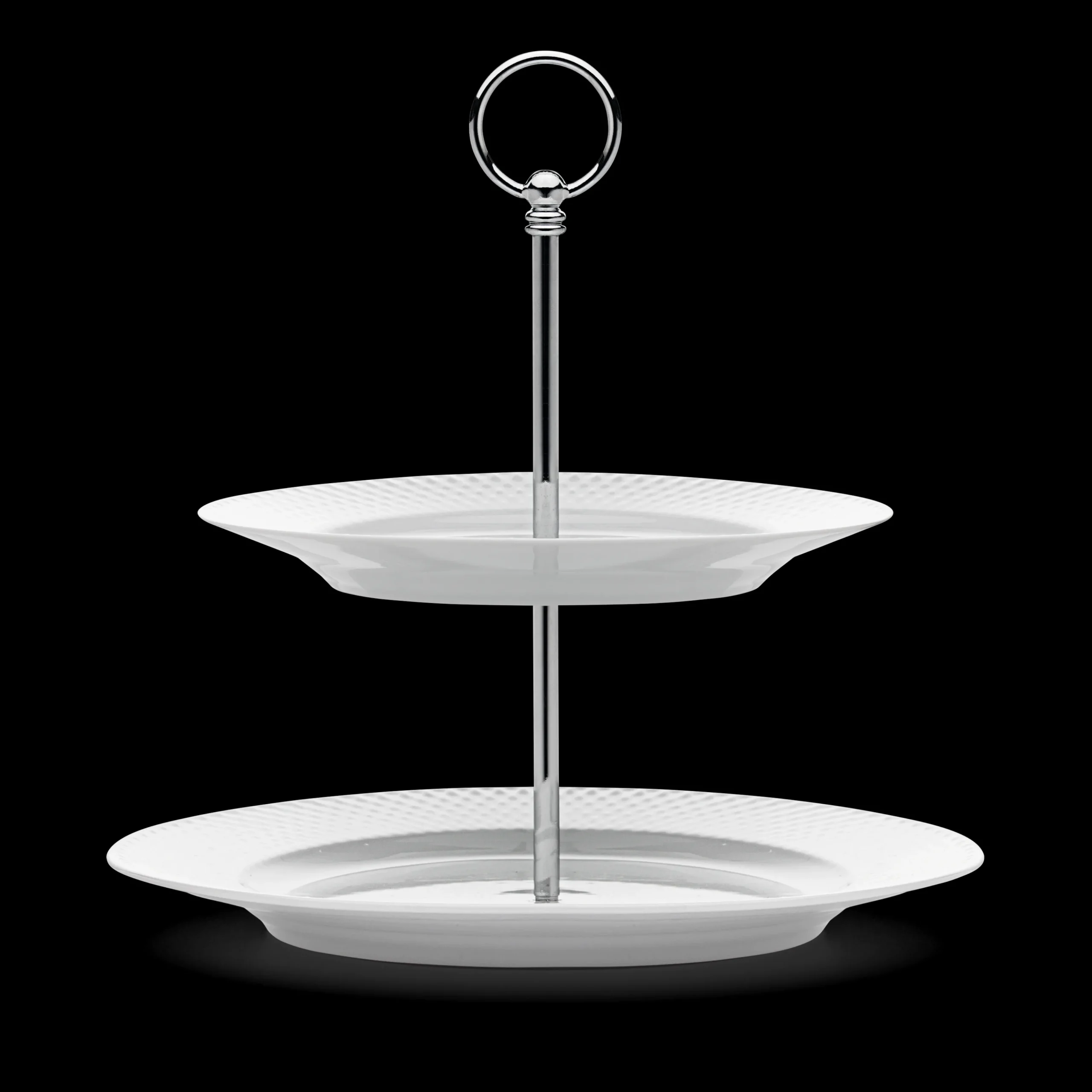New Lyngby Porcelæn Rhombe Etagere Ø27 cm hvid | Køb her