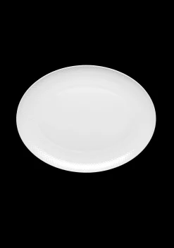 Online Lyngby Porcelæn Rhombe Ovalt serveringsfad 42x32 hvid