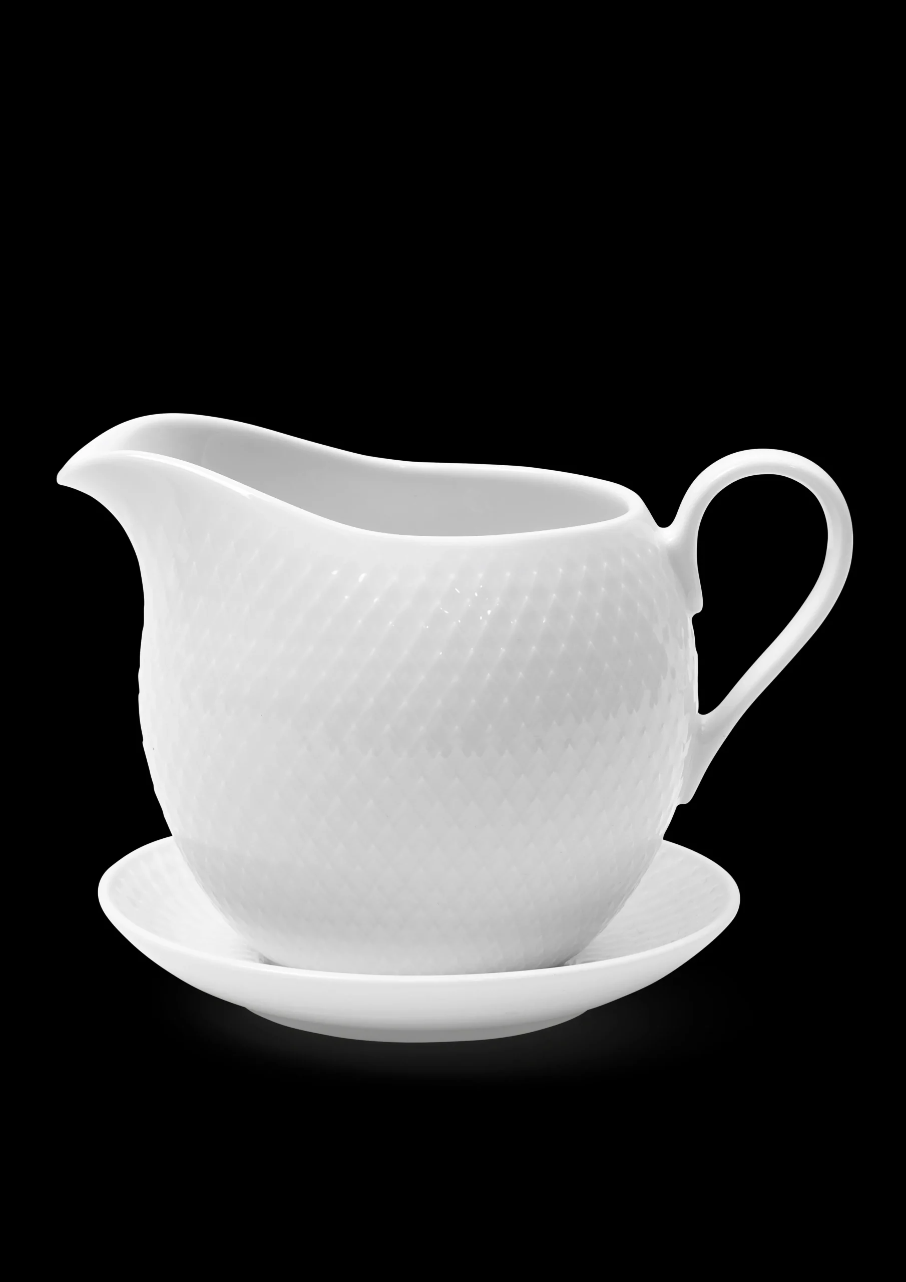 Sale Lyngby Porcelæn Rhombe Saucekande 67 cl hvid | Køb her