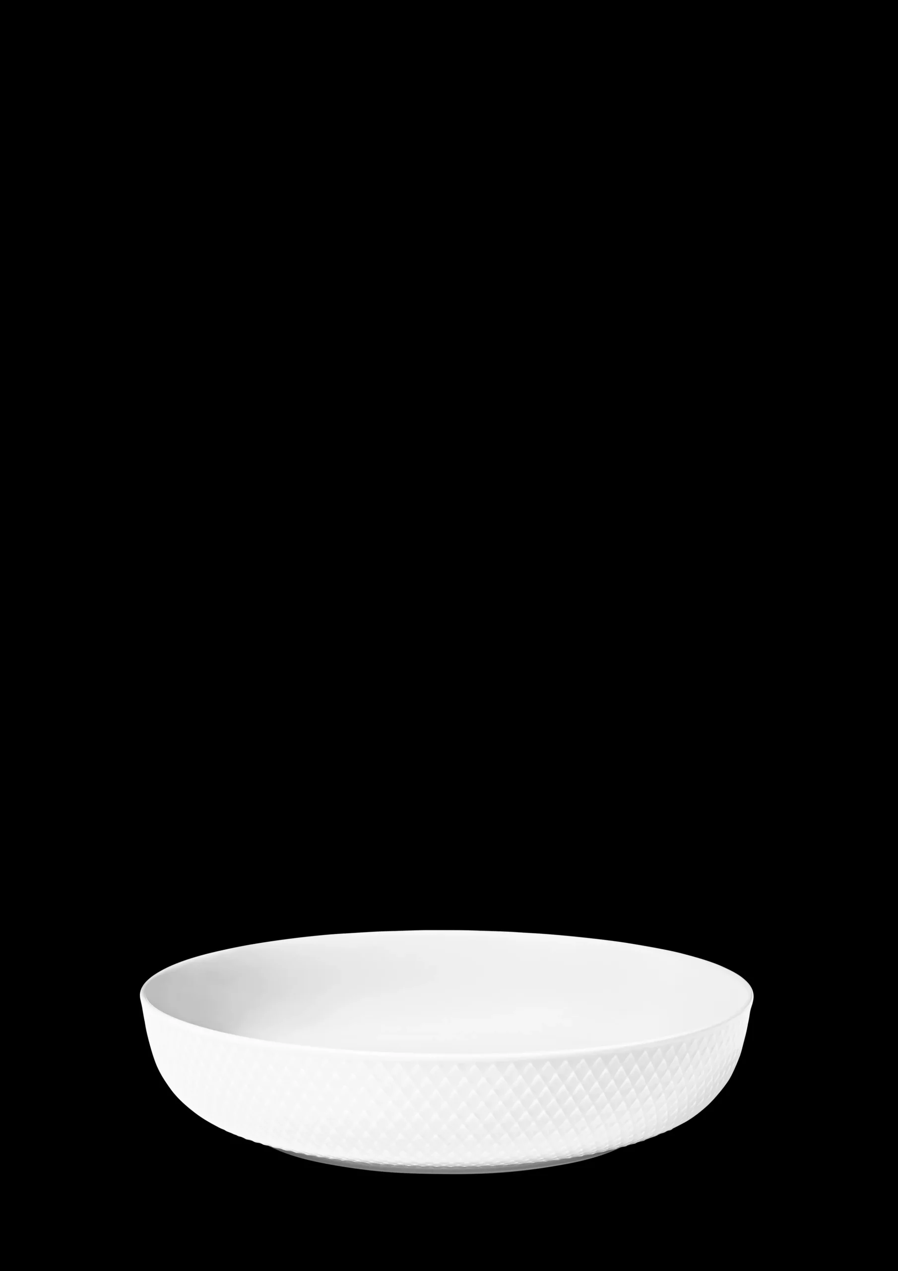 Clearance Lyngby Porcelæn Rhombe Serveringsskål Ø28 cm hvid | Køb nu