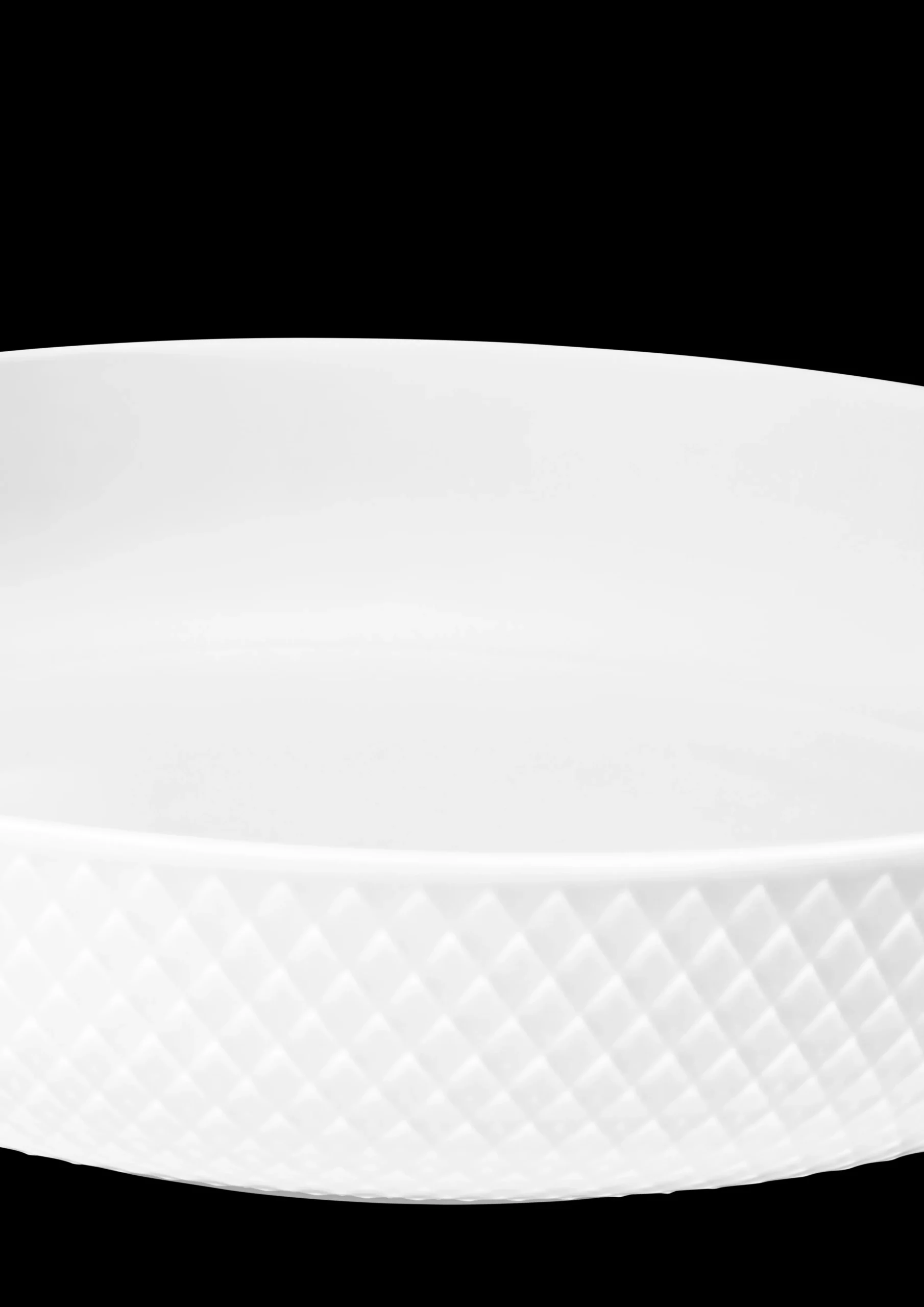 Clearance Lyngby Porcelæn Rhombe Serveringsskål Ø28 cm hvid | Køb nu