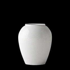 Online Lyngby Porcelæn Rhombe Vase H25 hvid porcelæn | Køb her