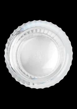 Lyngby Porcelæn Vase H20.5 cm swirl hvid mundblæst glas