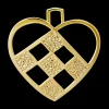 Outlet Rosendahl Flettet hjerte H12 i guld fra serien Karen Blixen