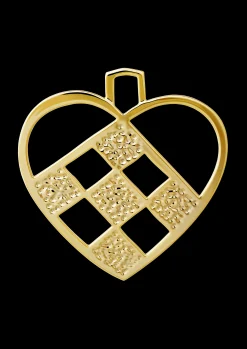 Outlet Rosendahl Flettet hjerte H12 i guld fra serien Karen Blixen